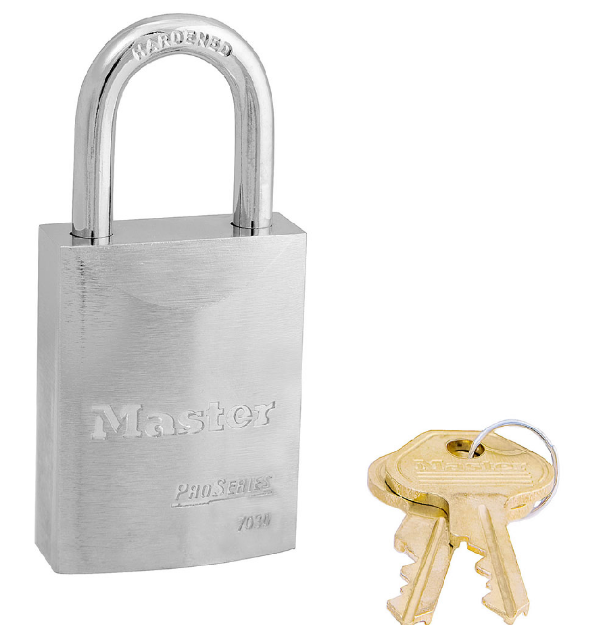 Picture of Master Lock 1-9/16in (40mm) Wide ProSeries® Solid Steel Rekeyable Pin Tumbler Padlock, Keyed Alike