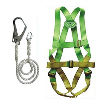 Picture of Adela H-5038 Full Body Harness Set with Lanyard Big Hook (Green/Yellow)