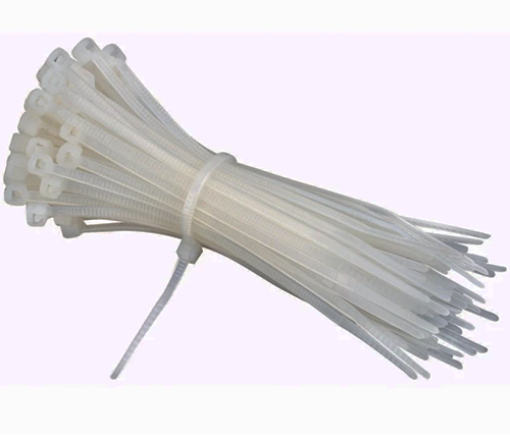 Picture of Taiwan White Cable Tie - 100 Pcs. per Pack - 7.5MM x 18"