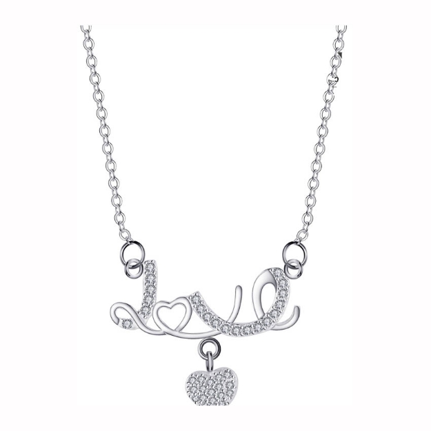 Picture of 925 Silver Jewelry,Center Chain Necklace- LN-089