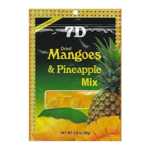 Picture of 7D Dried Mangoes & Pineapple Mix , ( 80 grams /pack)