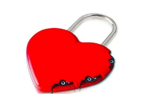 Picture of YALE-DC  PADLOCK COMBI HEART 45MM W/SIGN RED  - YLHYHEARTREDS