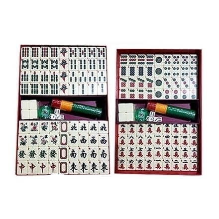 Picture of Solid One Piece Mahjong Set with Number, Ivory Color, U04MWN