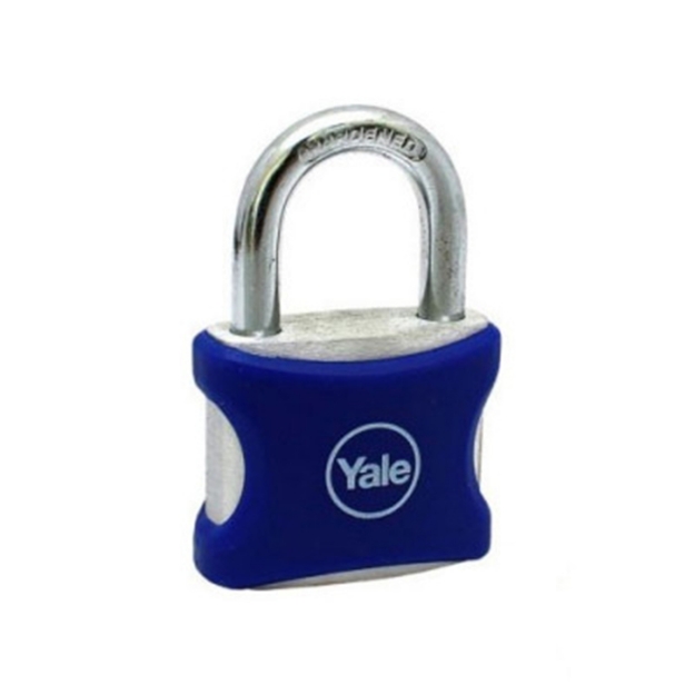 Picture of Yale , YE3/38/119/1BL, PVC Wrapped Aluminum Body Padlock, Blue, YE3381191BL