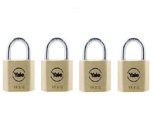 Picture of Yale Classic Series Outdoor Solid Brass Padlock 25mm with Multi-pack - Y110/25/115/4