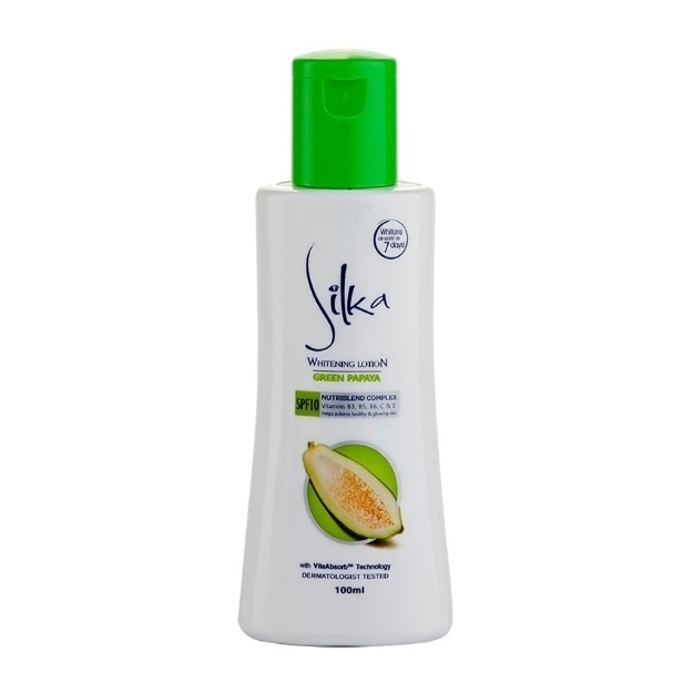 Picture of Silka Skin Papaya Whitening Lotion SPF10 Green, SIL73B