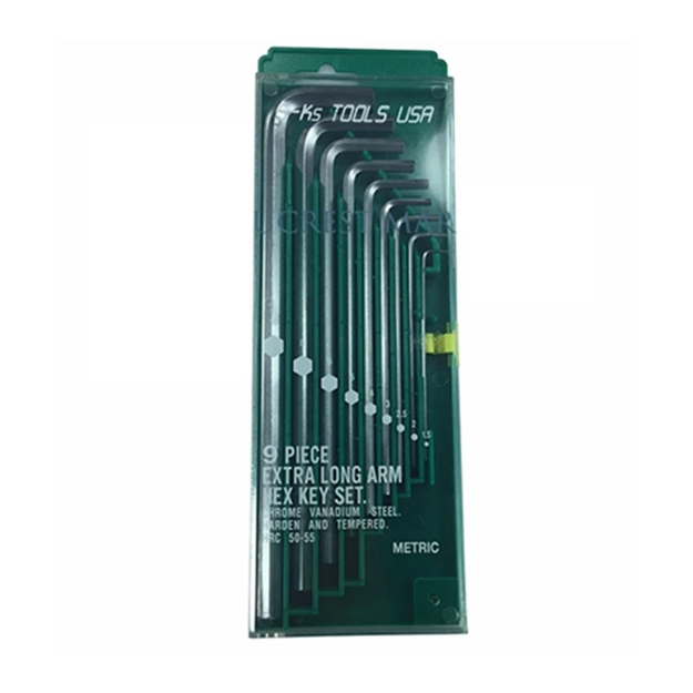 Picture of S-Ks Tools USA Extra Long Arm Ball Point Allen Wrench Set (Silver) - Inches Size, 043-9VHC