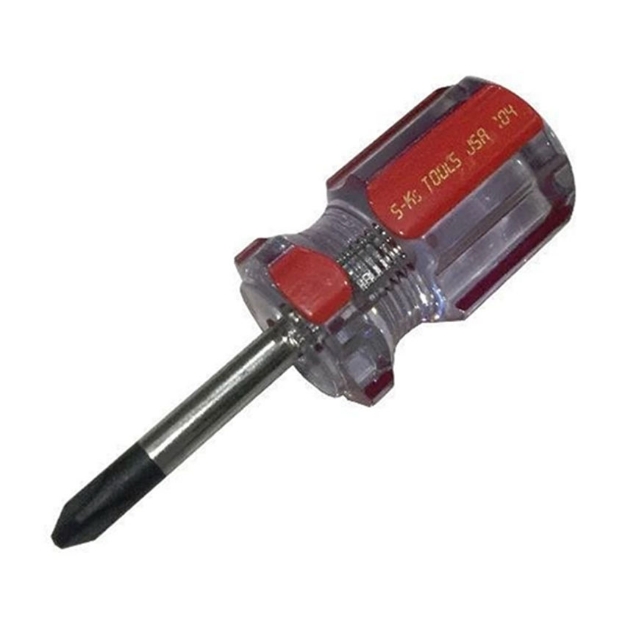 Picture of S-Ks Tools USA  1/4” x 1-1/2” Philip Stubby Screwdriver (Red/Silver) - Price per Piece, 104-1P