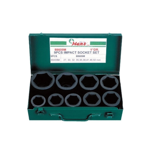Picture of Hans 1" Drive 9 Pcs. Impact Socket Set-Inches Size, 88609A