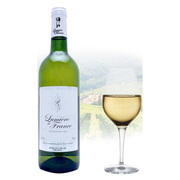 Picture of Lumière de France Vin du Gard White French White Wine 750 ml, LUMIEREGARD