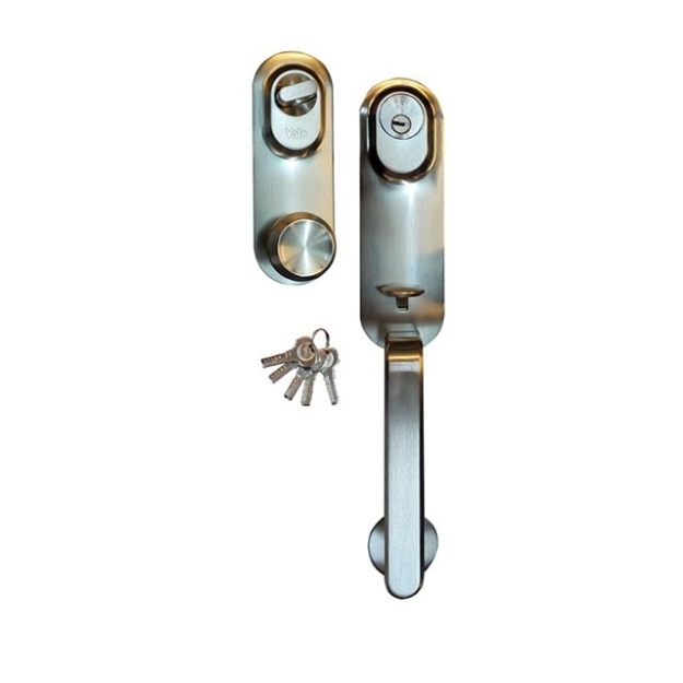 Picture of Yale Handleset Single Handle Evoke Series Dimple Key Antique Brass, YLHEH2EV134ABDK