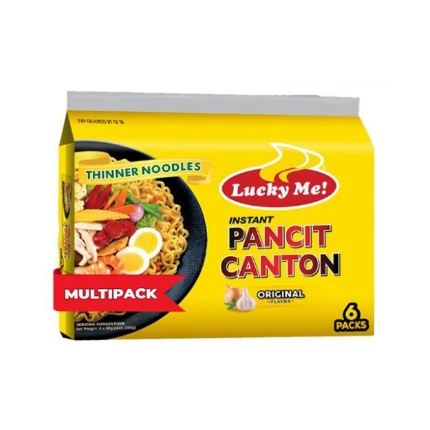 Picture of Lucky Me Pancit Canton 80g 6 packs (Extra Hot Chili, Chilimansi, Kalamansi, Original, Sweet and Spicy), LUC12Y