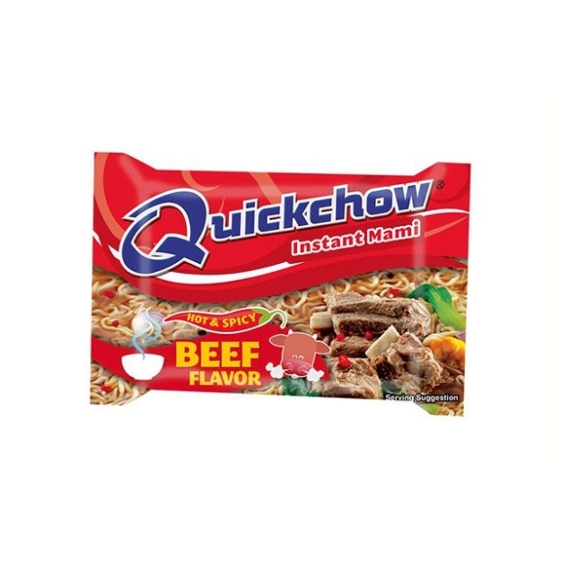 Picture of Quickchow Instant Mami 55g (Beef, Chicken, Hot and Spicy Beef), QUI02