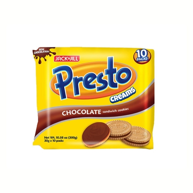 Picture of Jack 'N Jill Presto Creams (Choco Peanut Butter, Chocolate, Peanut Butter, Vanilla) 30g 10 packs, PRE09