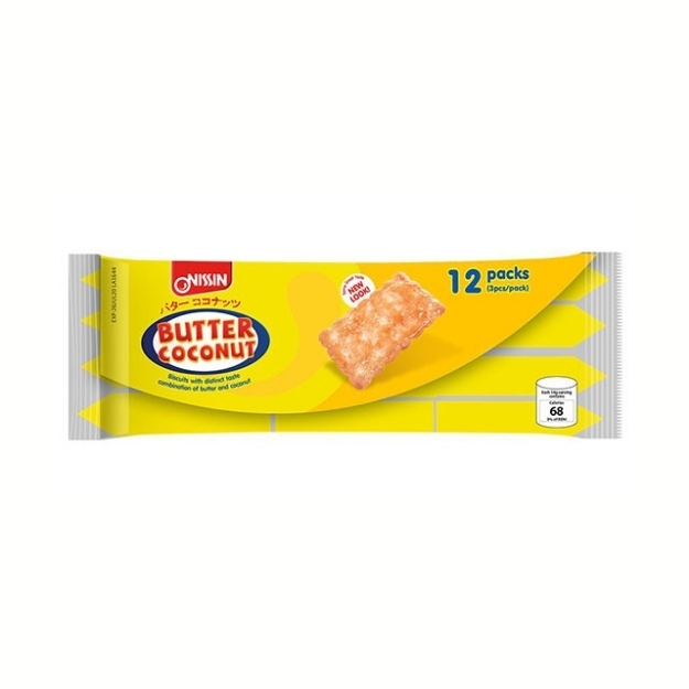 Picture of Nissin Butter Coconut 14g 12 packs, NIS48