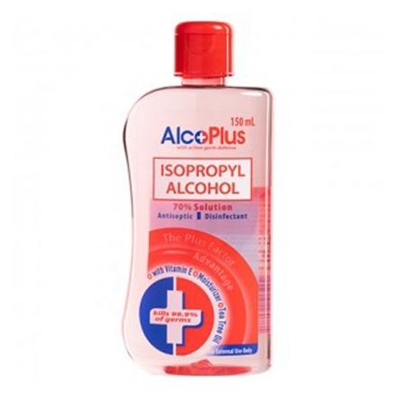 Picture of AlcoPlus Isopropyl Alcohol 70% Red (150 ml, 250 ml, 500 ml), ALC07