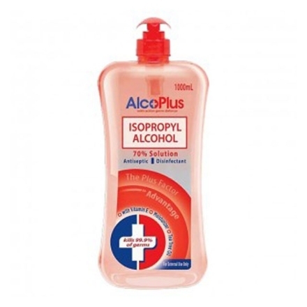 Picture of AlcoPlus Isopropyl Alcohol 70% Red Pump 1L, ALC11