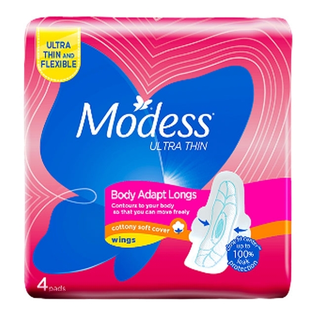 Picture of Modess Body  Adapt Longs Ultra  Thin 4's, MOD31