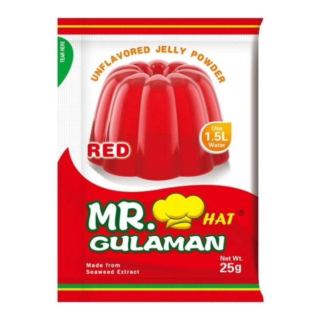 Picture of Mr. Hat Gulaman Powder Red 10's (25g), MRH01
