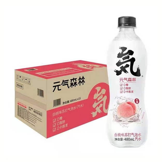 Picture of Yuanqi Forest Soda White Peach 480ml 1 bottle, 1*15 bottle