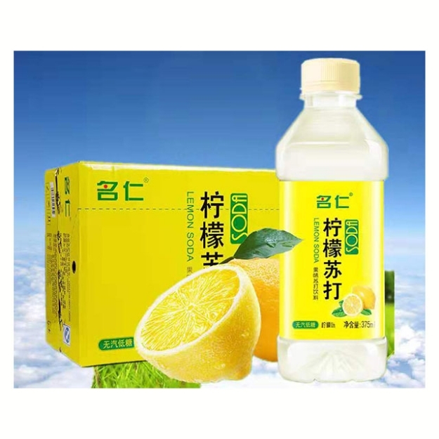 Picture of Mingren Lemon Soda Water 375ml 1 bottle, 1*24 bottle