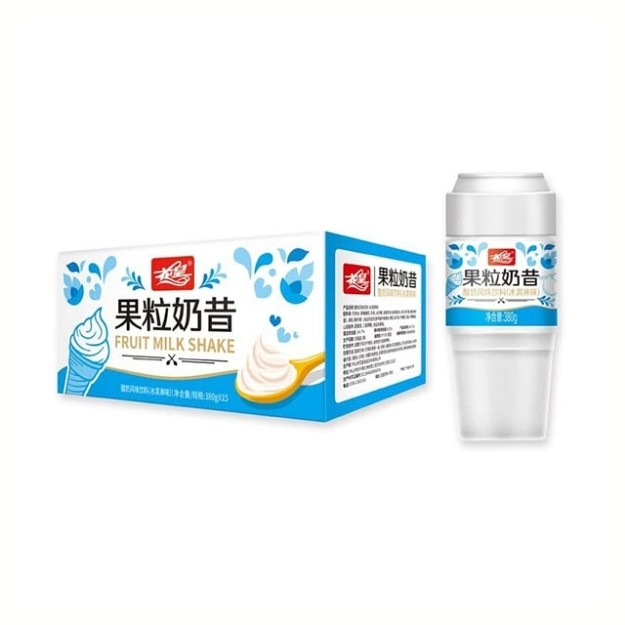 Picture of Huahuang Real Fruit Milkshake, flavor (Strawberries, cheese, ice cream) 380ml, 1 bottle, 1*15 bottle