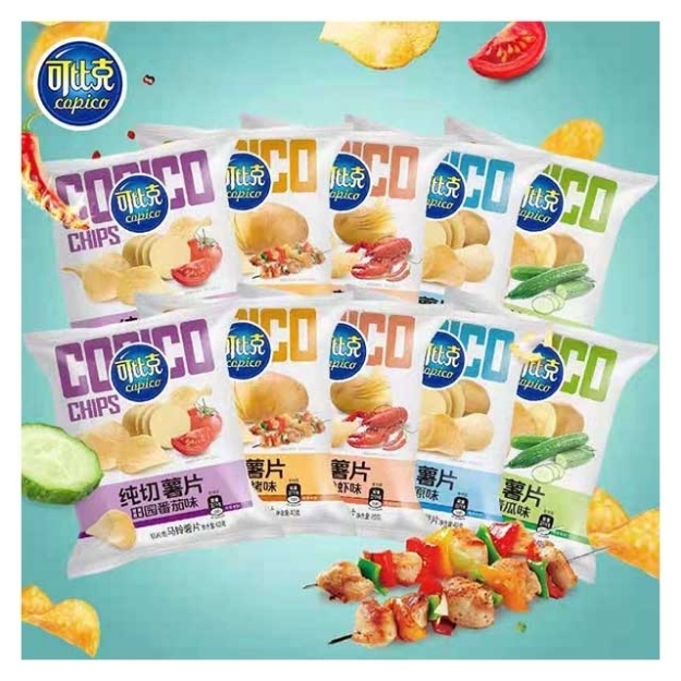 Picture of Copic potato chips,flavor(cucumber,tomato,barbecue,crayfish,original) 30g,1 pack, 1*30 pack
