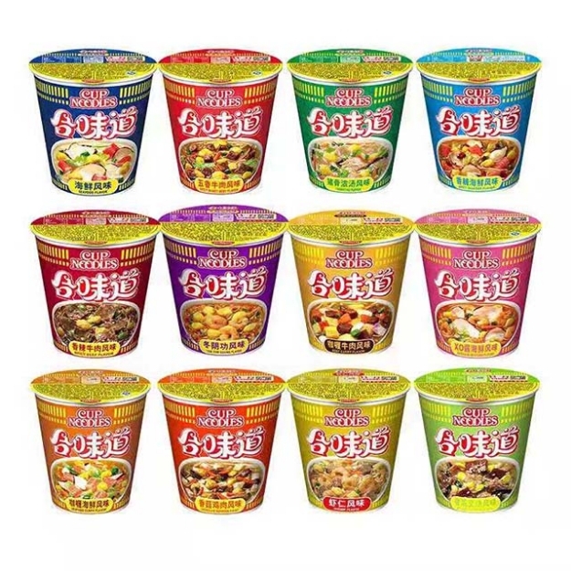 Picture of Heweidao Instant noodles,flavor(Seafood flavor, spicy seafood, spicy beef, pork bone soup, seafood in XO sauce, mushroom chicken, shrimp flavor),1 cup, 1*12 cup
