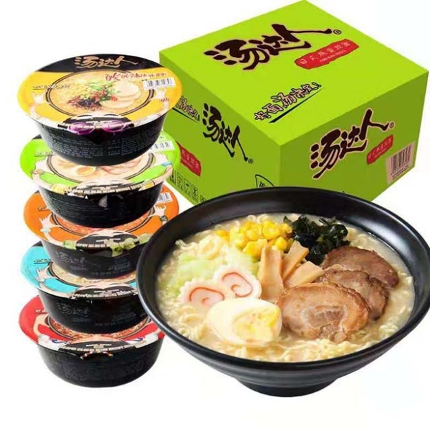 Picture of Tangdaren Instant Noodle In Bowl (Japanese-style Tonkotsu Ramen, Hot and Sour Tonkotsu Ramen, Seafood Ramen, Borscht Noodle, Spicy Beef Noodle),1 bowl, 1*12 bowl