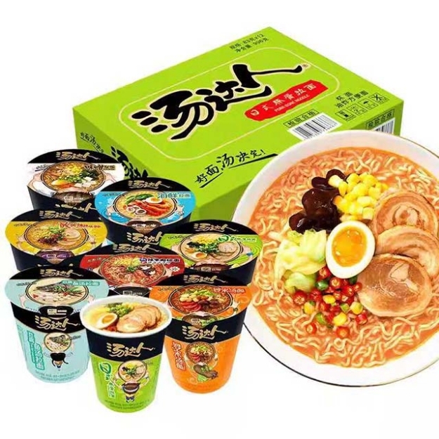 Picture of Tangdaren Cup Noodles (Japanese-style tonkotsu ramen, hot and sour tonkotsu ramen, seafood ramen, borscht noodles, spicy beef noodles),1 cup, 1*12 cup
