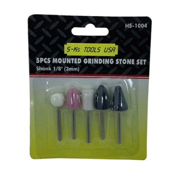 Picture of S-Ks Tools USA 1/8” Shank Mounted Grinding Stone Abrasive Point Set (Multicolor), HS-1004