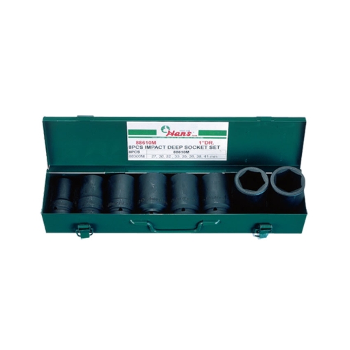 Picture of Hans 1" Drive 8 Pcs. Deep Impact Socket Set-Metric Size, 88610M