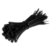 SUN AMES 100pcs Multipurpose BLACK Nylon Cable Tie 
