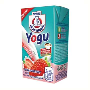 Show details for Nestle Bearbrand Yogu Strawberry 110 ml, BEA34 Picture of Nestle Bearbrand Yogu Strawberry 110 ml, BEA34