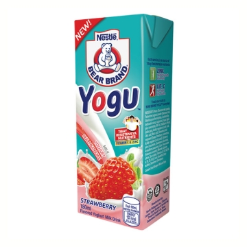 Show details for Nestle Bearbrand Yogu Strawberry 180 ml, BEA35 Picture of Nestle Bearbrand Yogu Strawberry 180 ml, BEA35