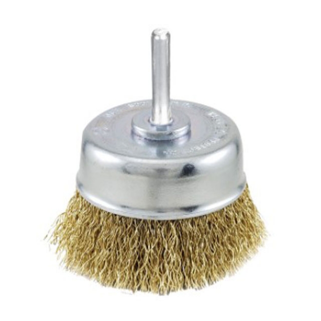 Cup Brush with 1/4 Shank (Crimped Wire)