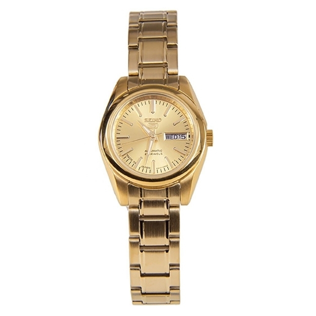 Seiko 5 Classic Gold Dial  Gold Plated Stainless Steel Watch 