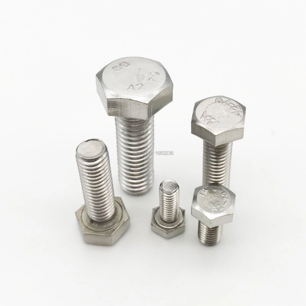 Picture of 304 Stainless Steel Hexagonal Hex Head Cap Screw, Hex Caps screw bolt, m4,m5,m6,m8,m10,m12,m14,m16,m18,m20,m22,m24,27,m30,m36 