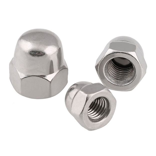 Picture of 304 Stainless Steel Cap Nut Inches size 3/16,1/4,5/16,3/8,7/16,1/2,9/16,5/8, 3/4 hex head bolt nut dome bolt protection cover, STCAPNUT