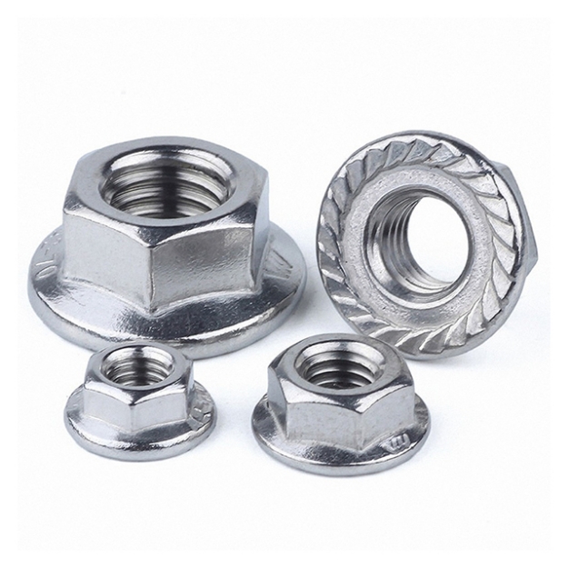 Picture of 304 Stainless Steel Flange Nut Inches Size 1/4 5/16 3/8 7/16 1/2 5/8 3/4 , FLBN