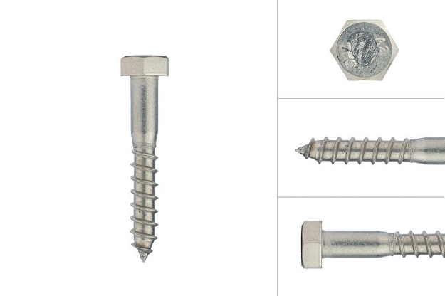 Picture of 304 Stainless Steel Self Tapping Screw Hex Head (Metal Screw), STSHH