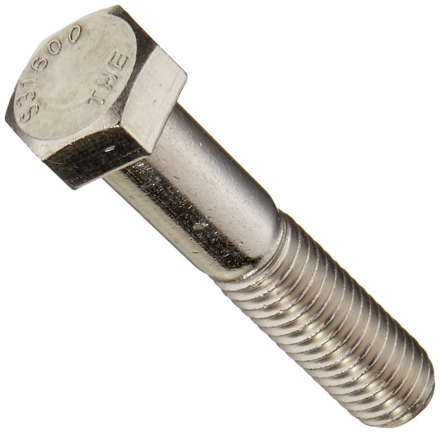 Picture of 304 Stainless Steel Hex Bolts, Hex Head Cap Screw Bolts, 304 S/S Bolts Fastener, (3/16,1/4,5/16,3/8,7/16,1/2) size