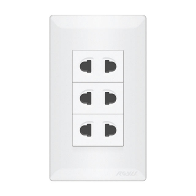 Picture of 3 Gang Universal Outlet Set, WS115