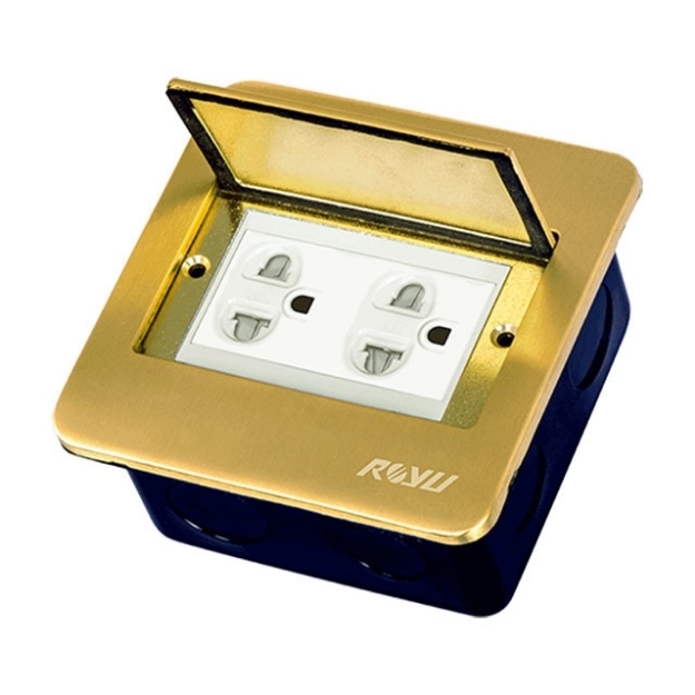 Picture of Floor Receptacle with Duplex Universal Outlet with Gound and Shutter Bronze, RWF61