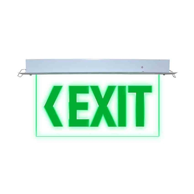 Picture of Omni Exit Sign Recessed Transparent Green ,  LED/X-300/L/R/D