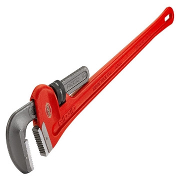 Show details for Ridgid Straight Pipe Wrench 152 mm (6") Heavy-Duty Plumbing Straight Pipe Wrench, Red, Made In The USA, 31000 Straight Pipe Wrench