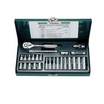Show details for Hans 1/4" Drive 12 Points 26 Pcs. Socket Wrench Set - Metric Size Picture of Hans 1/4" Drive 12 Points 26 Pcs. Socket Wrench Set - Metric Size