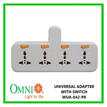 Show details for Omni Multiple Socket Extension 3&4 Gang Wall Universal Adapter with Individual Switch & Power Indicator,  WUA-032-PK/WUA-042-PK Omni Multiple Socket Extension 3&4 Gang Wall Universal Adapter with Individual Switch & Power Indicator