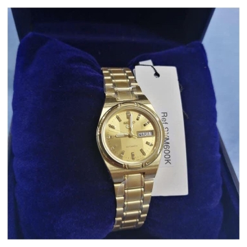 Show details for SEIKO 5 Gold Tone Ladies Automatic Watch , SYM600K1 SEIKO 5 Gold Tone Ladies Automatic Watch