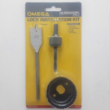 Show details for OMEGA Lock Installation Kit | Lock Door Knob Installation Kit Standard Size Hole Saw for Wood,LK-5422 OMEGA Lock Installation Kit